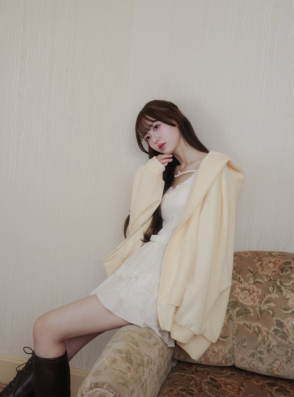 オーバーサイズダブルジップパーカー