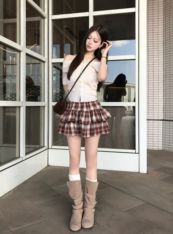 2Wayビッグカラーニットトップス