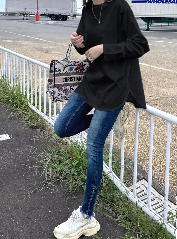 ラウンドヘムビッグロンT