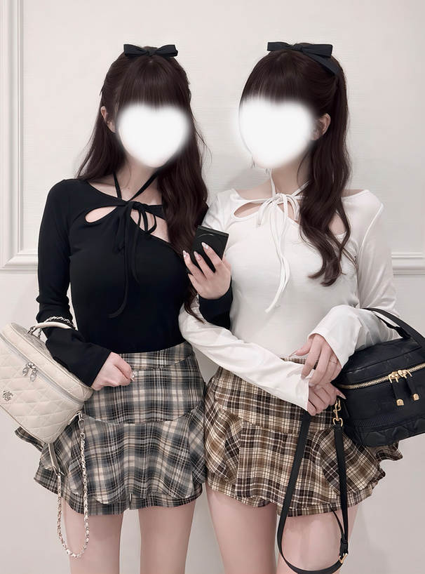 2Wayカットアウトリボントップス