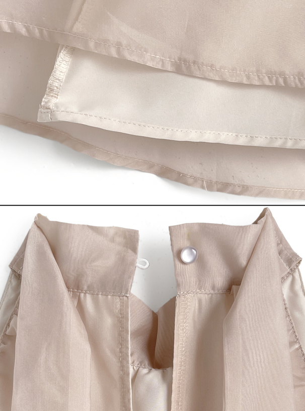 シアーアメスリティアードフリルミニワンピース