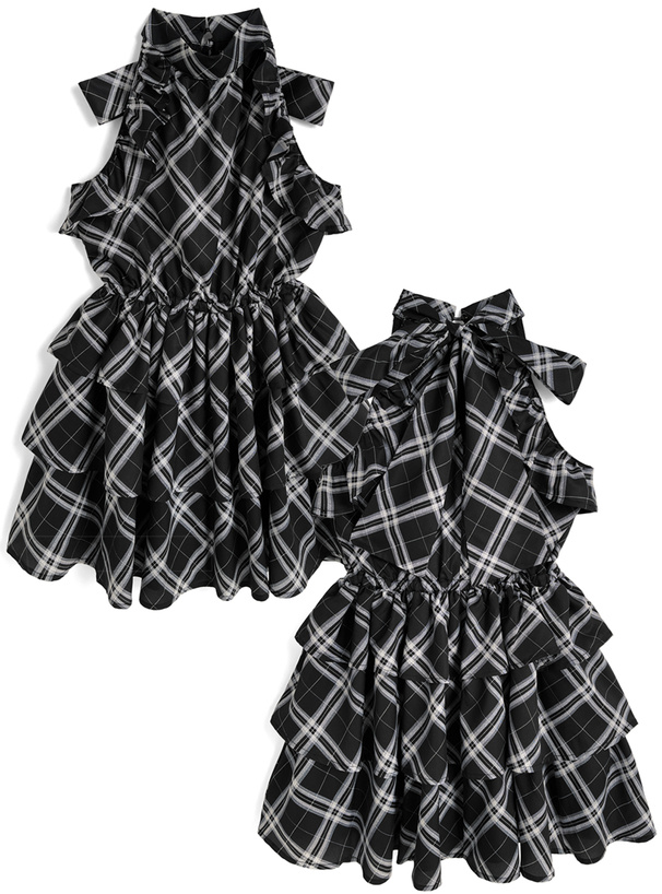 チェック柄アメスリティアードフリルミニワンピース