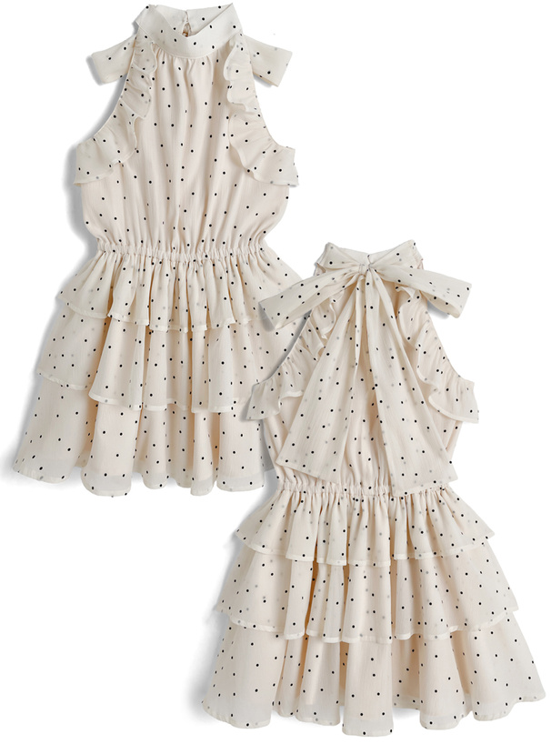 ドット柄アメスリティアードミニワンピース