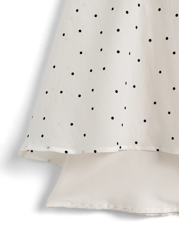 森香澄 ドット柄アメスリロングワンピース