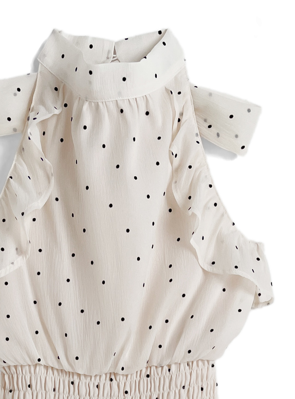 森香澄 ドット柄アメスリロングワンピース