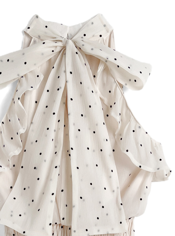 森香澄 ドット柄アメスリロングワンピース