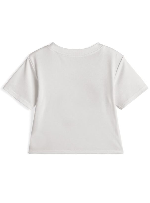 ハートプリントショート丈Tシャツ