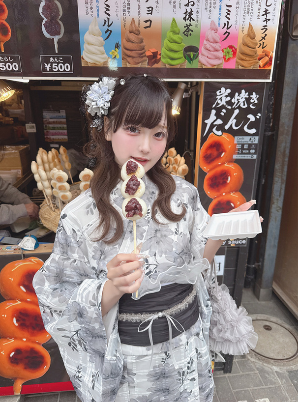 オーガンジーフリルリボン帯飾り