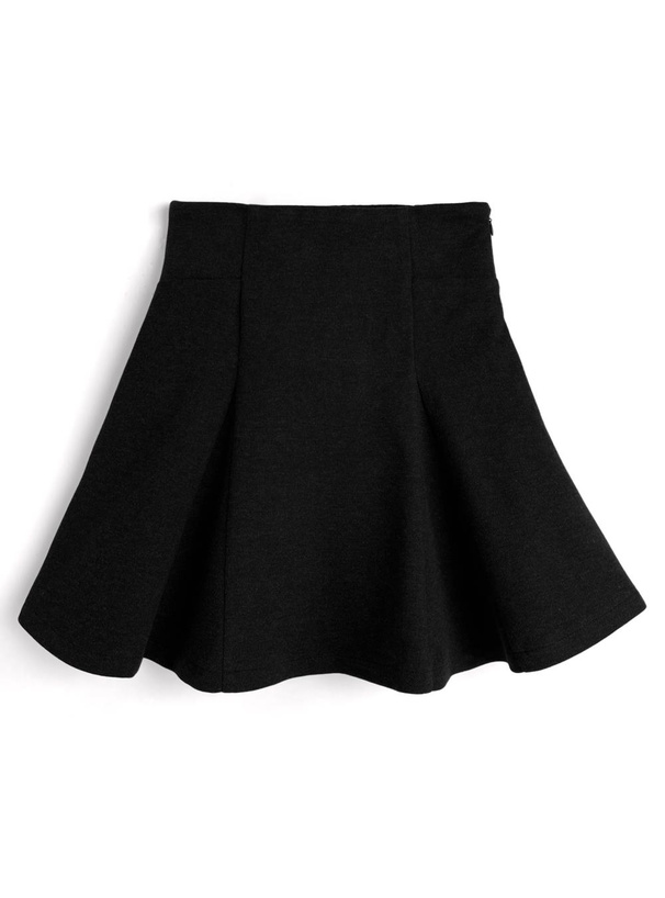 インパン裏地付きハイウエストフレアミニスカート[ru1706]