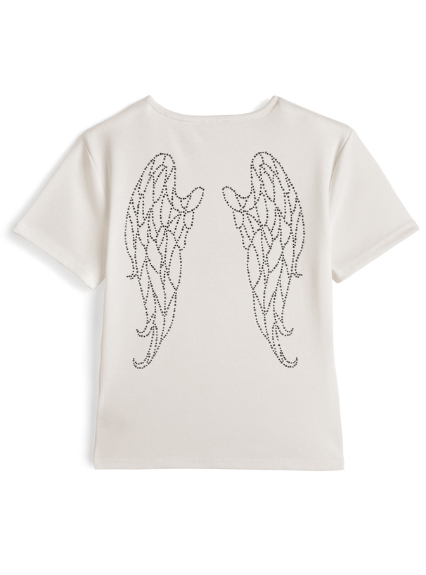 ラインストーンロゴTシャツ