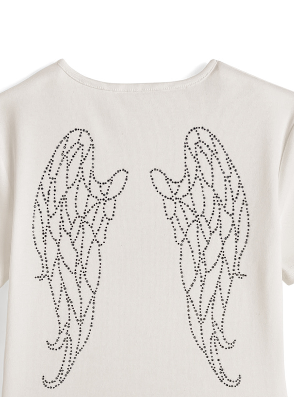 ラインストーンロゴTシャツ