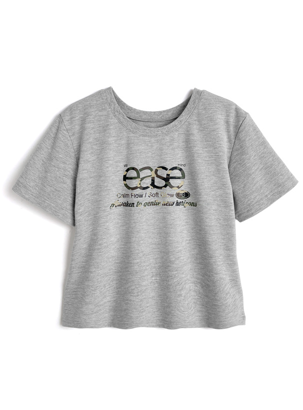 カモフラージュ柄ロゴプリントTシャツ