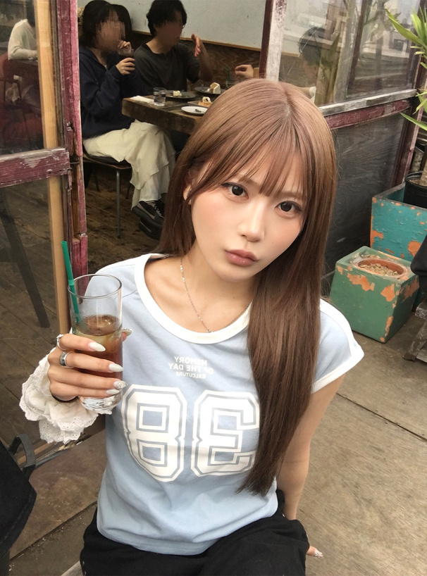 ナンバーロゴサイドラインラグラントップス