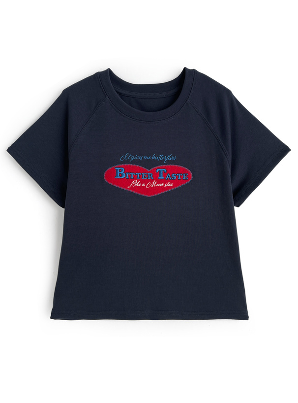 フェルトロゴ刺繍Tシャツ