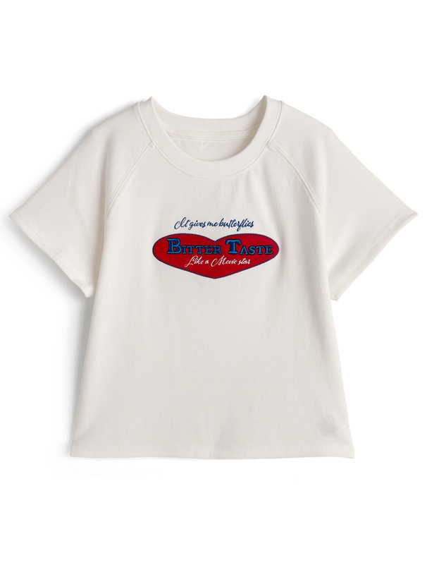 フェルトロゴ刺繍Tシャツ