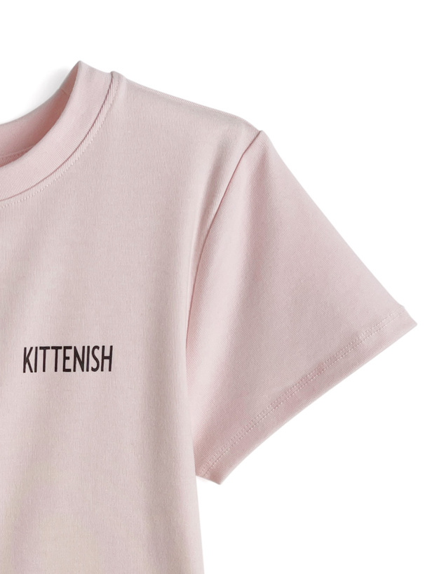 ロゴプリントショート丈Tシャツ
