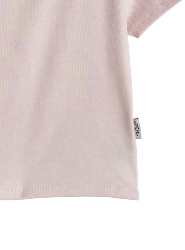 ロゴプリントショート丈Tシャツ