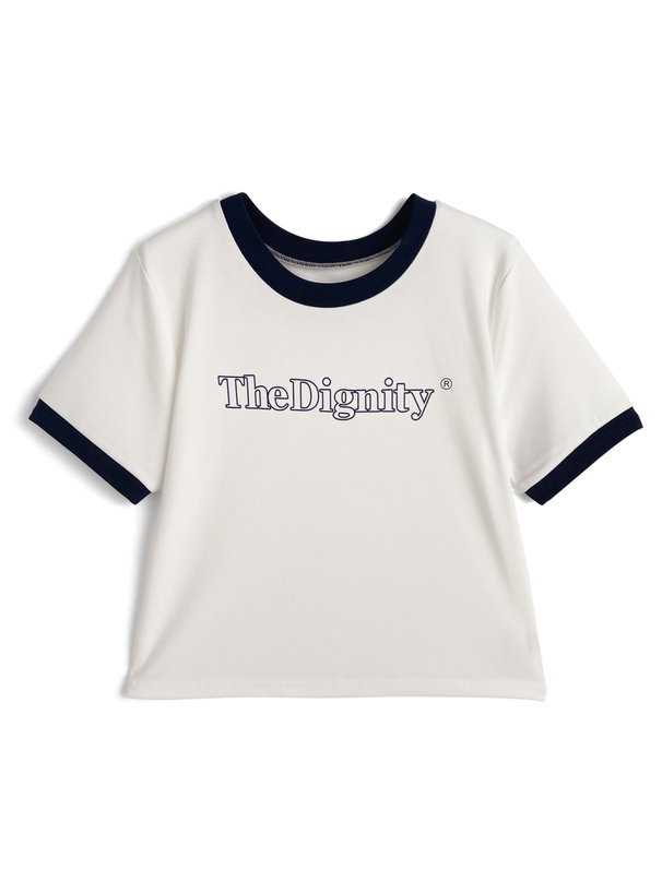 配色ロゴプリントTシャツ