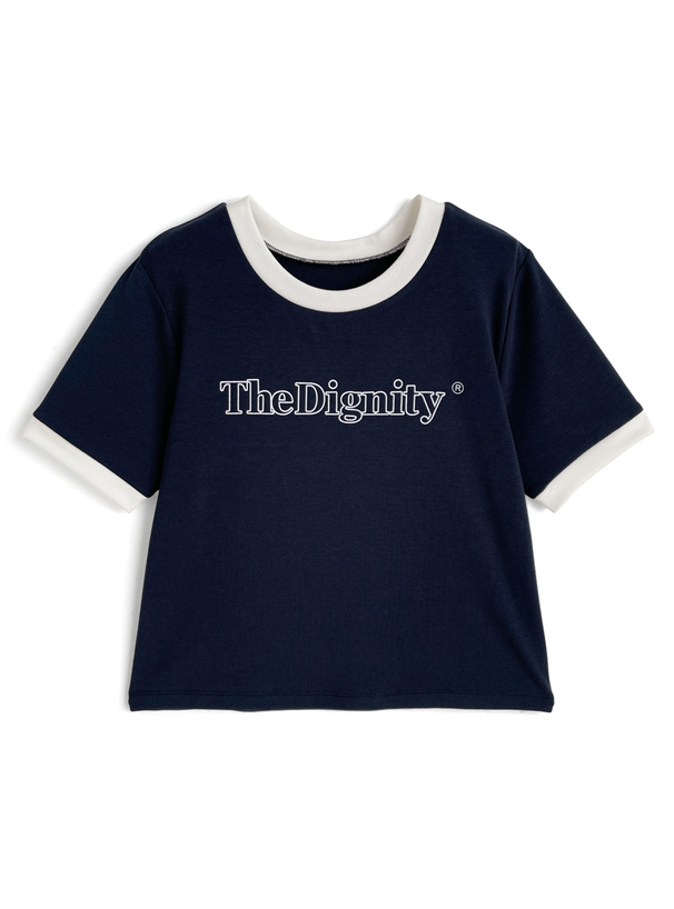 配色ロゴプリントTシャツ