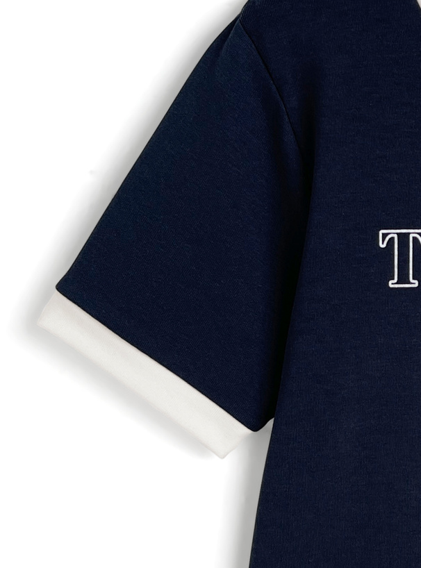 配色ロゴプリントTシャツ