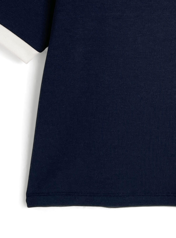 配色ロゴプリントTシャツ