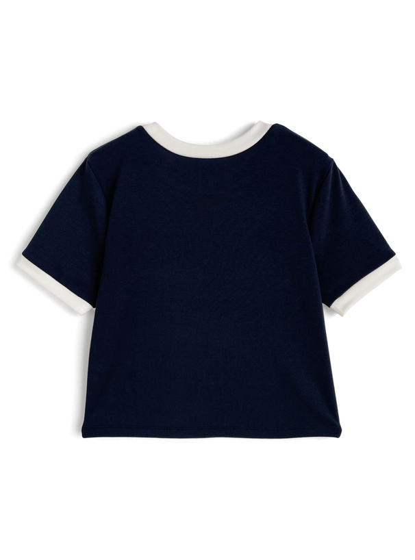 配色ロゴプリントTシャツ