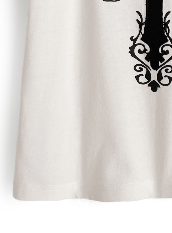 クロスロゴ刺繍Tシャツ