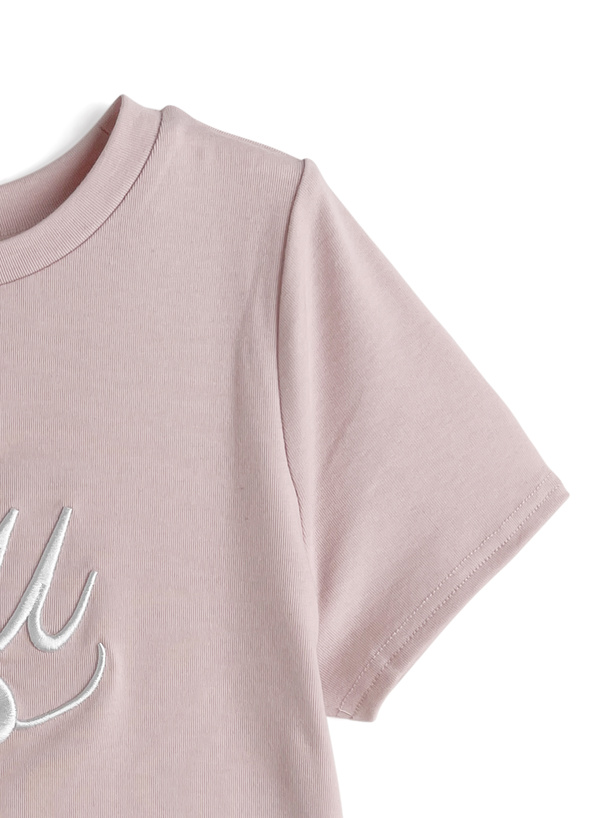 立体刺繍ロゴTシャツ