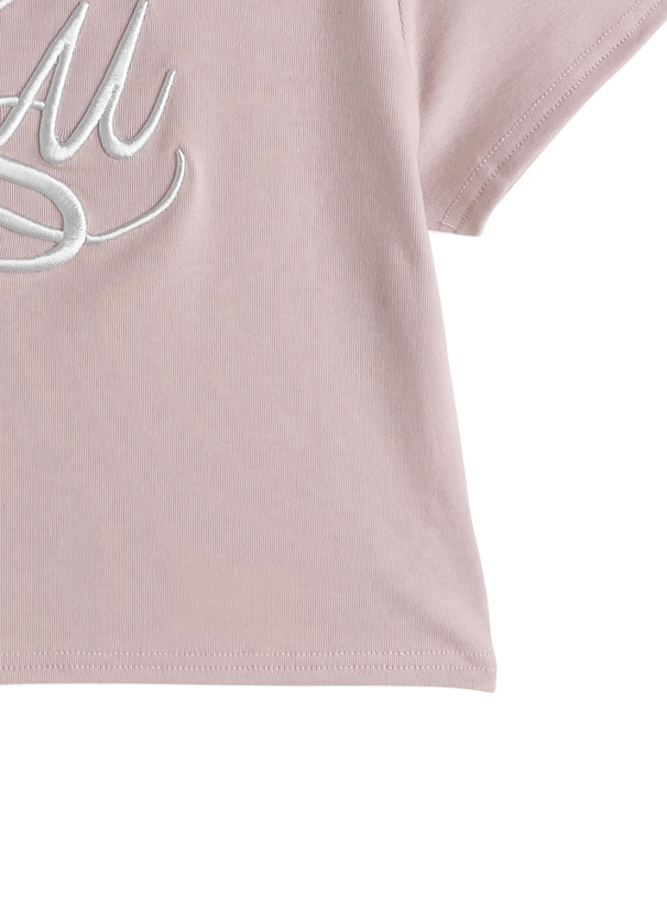 立体刺繍ロゴTシャツ