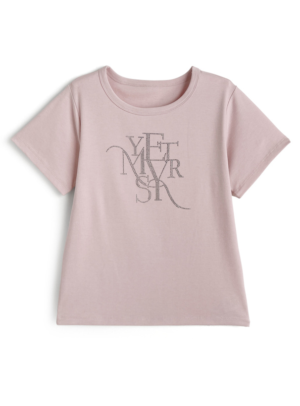 ラインストーンロゴTシャツ