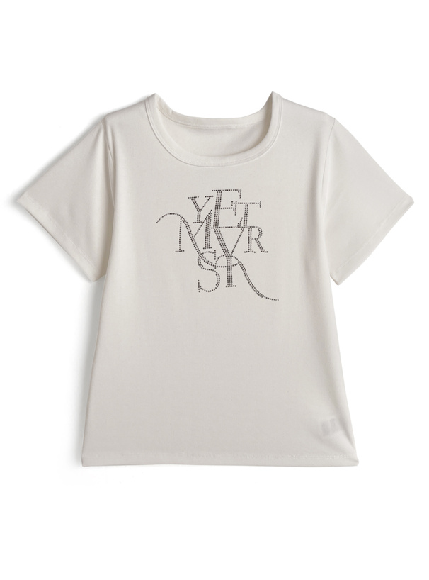 ラインストーンロゴTシャツ