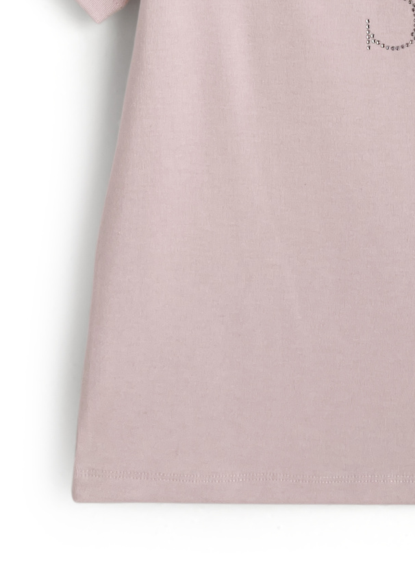 ラインストーンロゴTシャツ