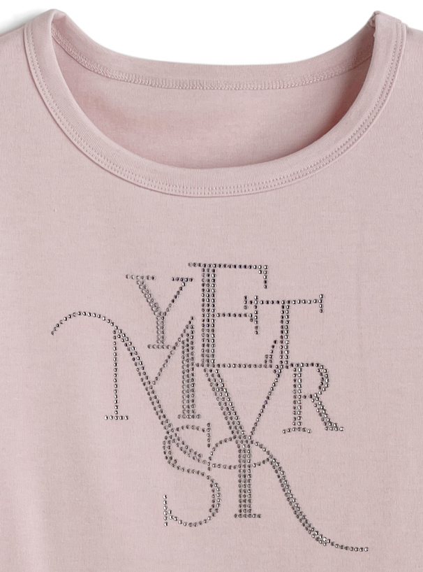 ラインストーンロゴTシャツ