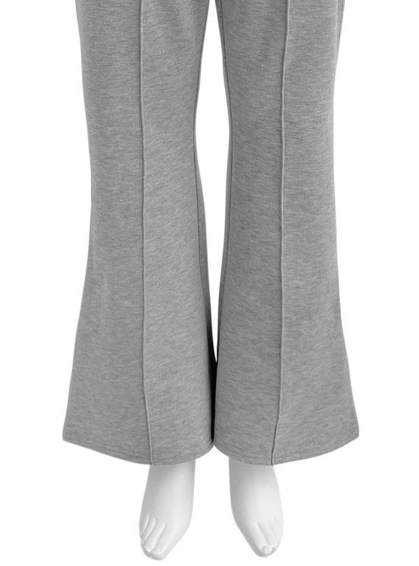 裏毛センターピンタックフレアスウェットパンツ