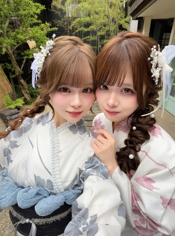 牡丹柄浴衣セット