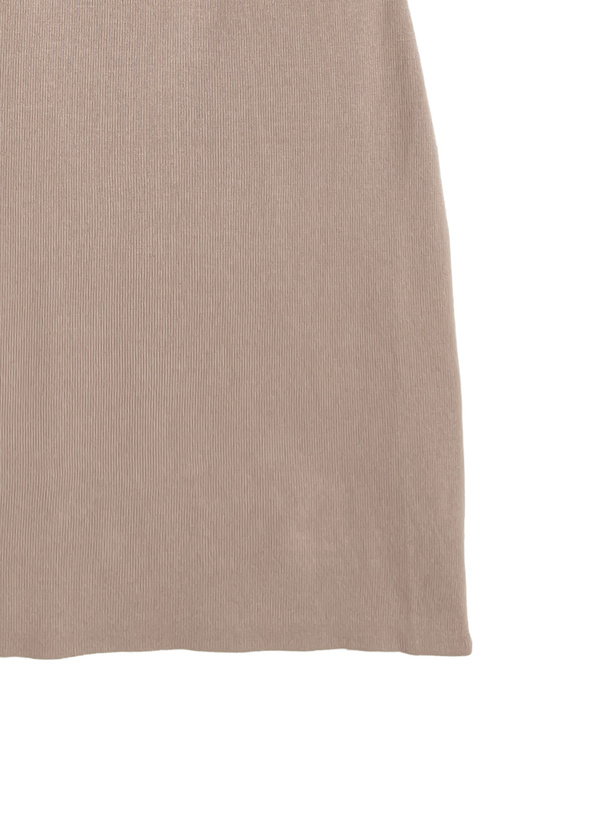 配色レイヤード風リボンニットミニワンピース