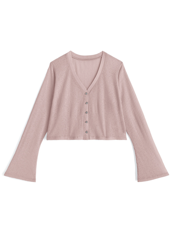 森香澄 接触冷感フレアスリーブシアーカーディガン