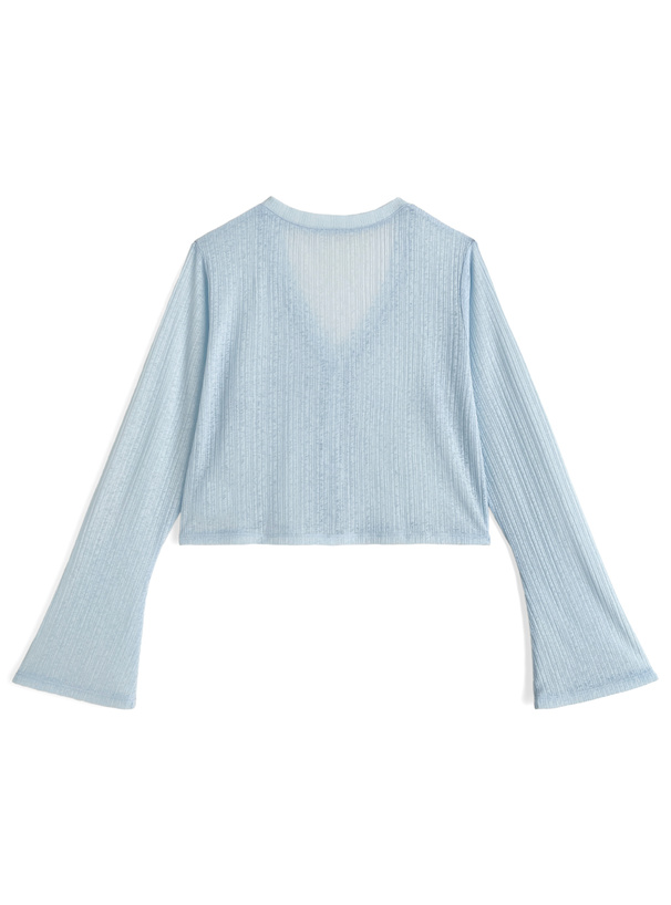 森香澄 接触冷感フレアスリーブシアーカーディガン