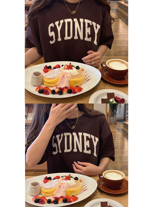 オーバーサイズロゴ刺繍Tシャツ