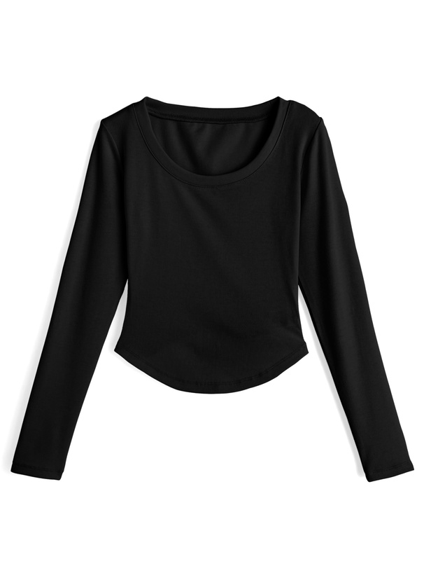 ラウンドヘムロングTシャツ