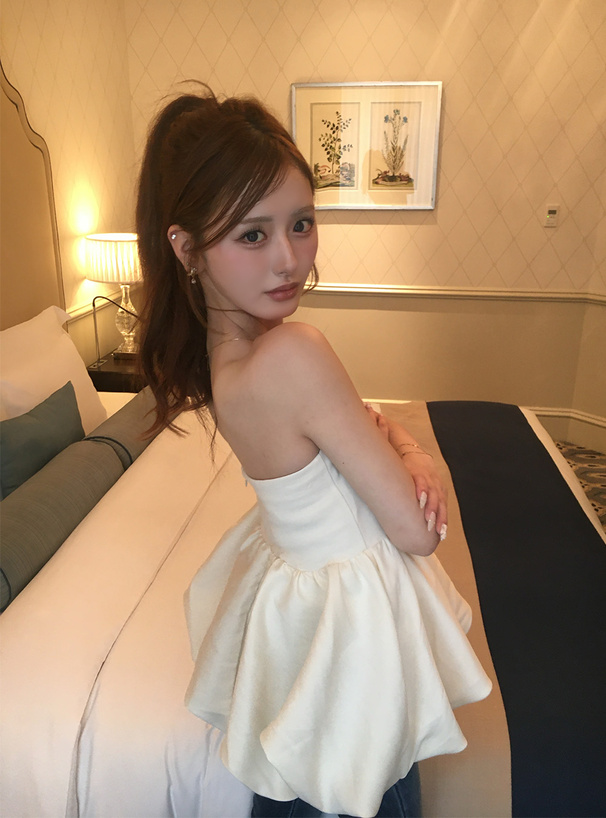 バルーンペプラムベアトップ