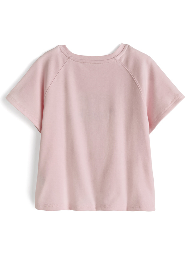 フェルトロゴ刺繍ラグランTシャツ
