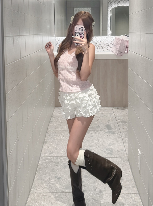 ティアードフリルミニショートパンツ