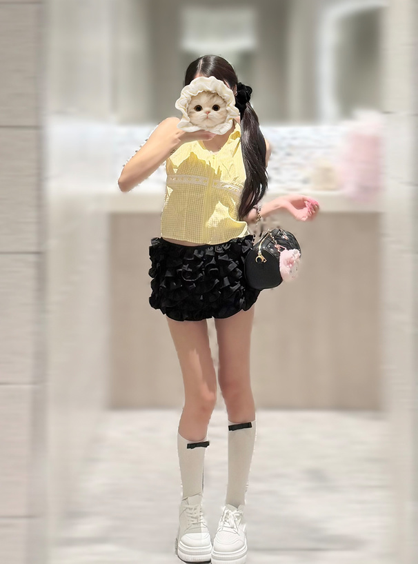 ティアードフリルミニショートパンツ