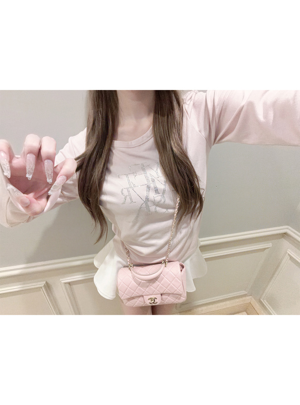 ラインストーンロゴロンT