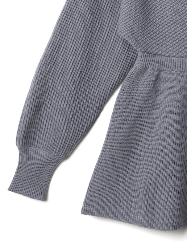 カシュクールペプラムサロペットXタンクトップニットセットアップ