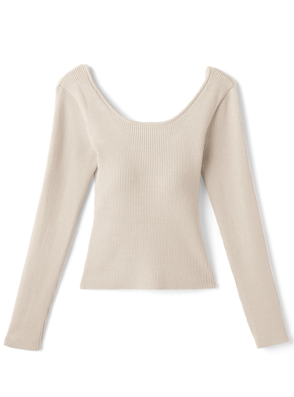 カップ付きバックオープンニットトップス Rut801 レディースファッション通販のグレイル Grl 公式