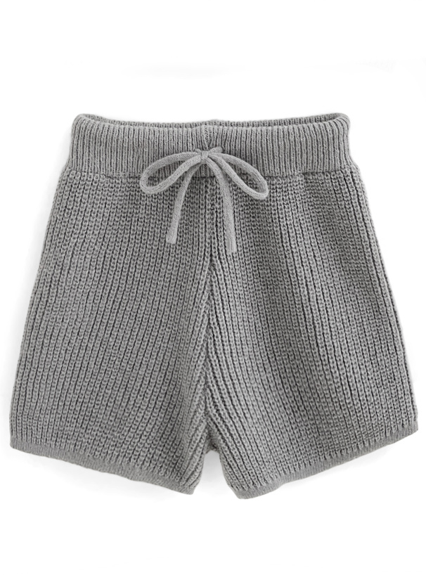 ジップトップス×ショートパンツニットセットアップ