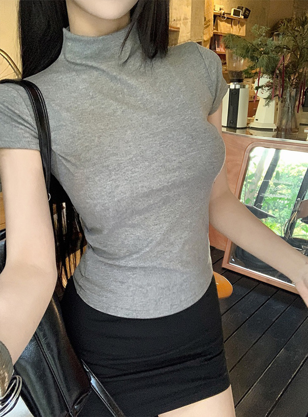 ハイネックフレンチトップス