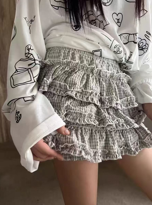 インパン裏地付フリルミニスカート